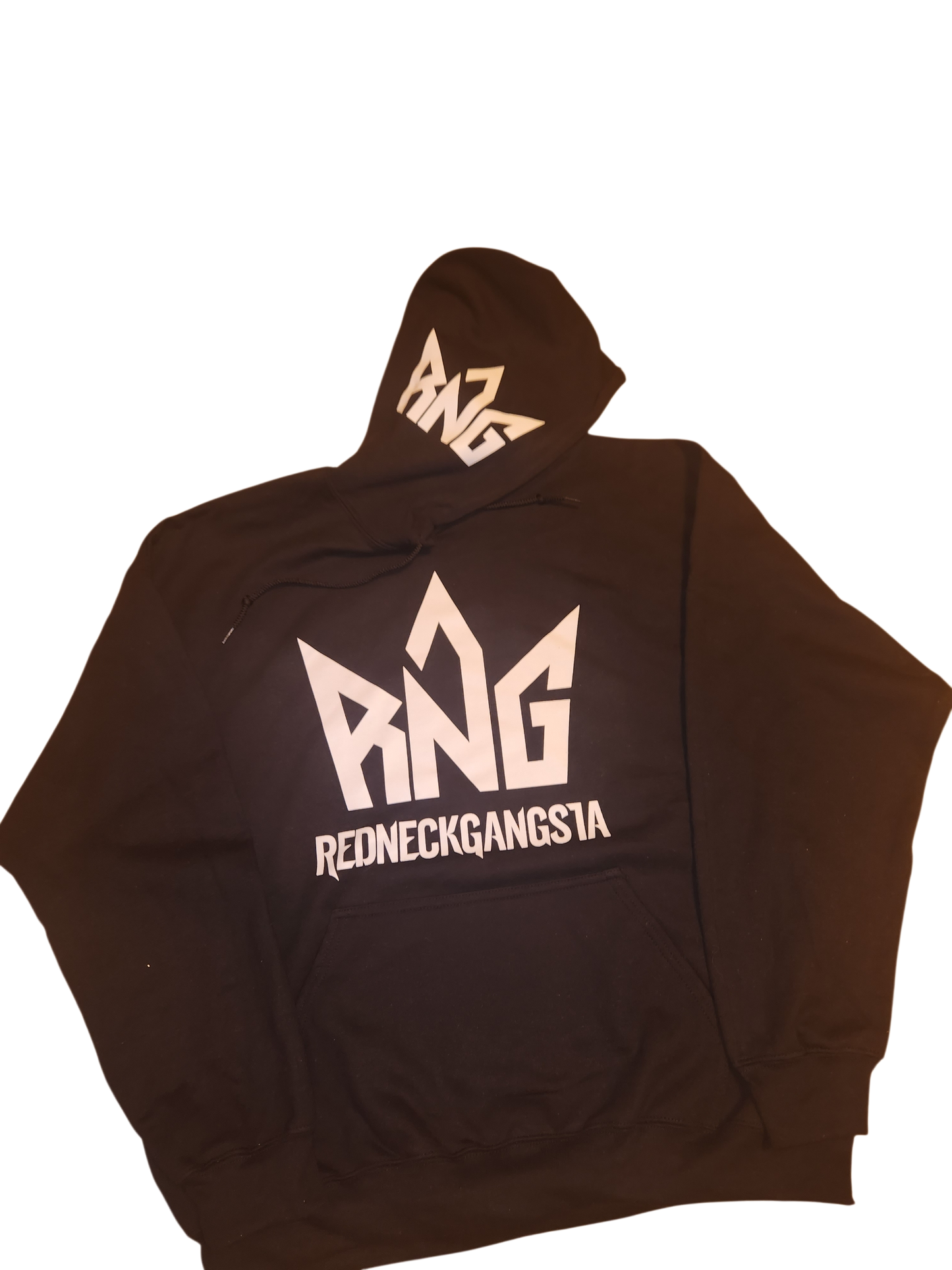 RNG Classic White Logo Hoodie – Black