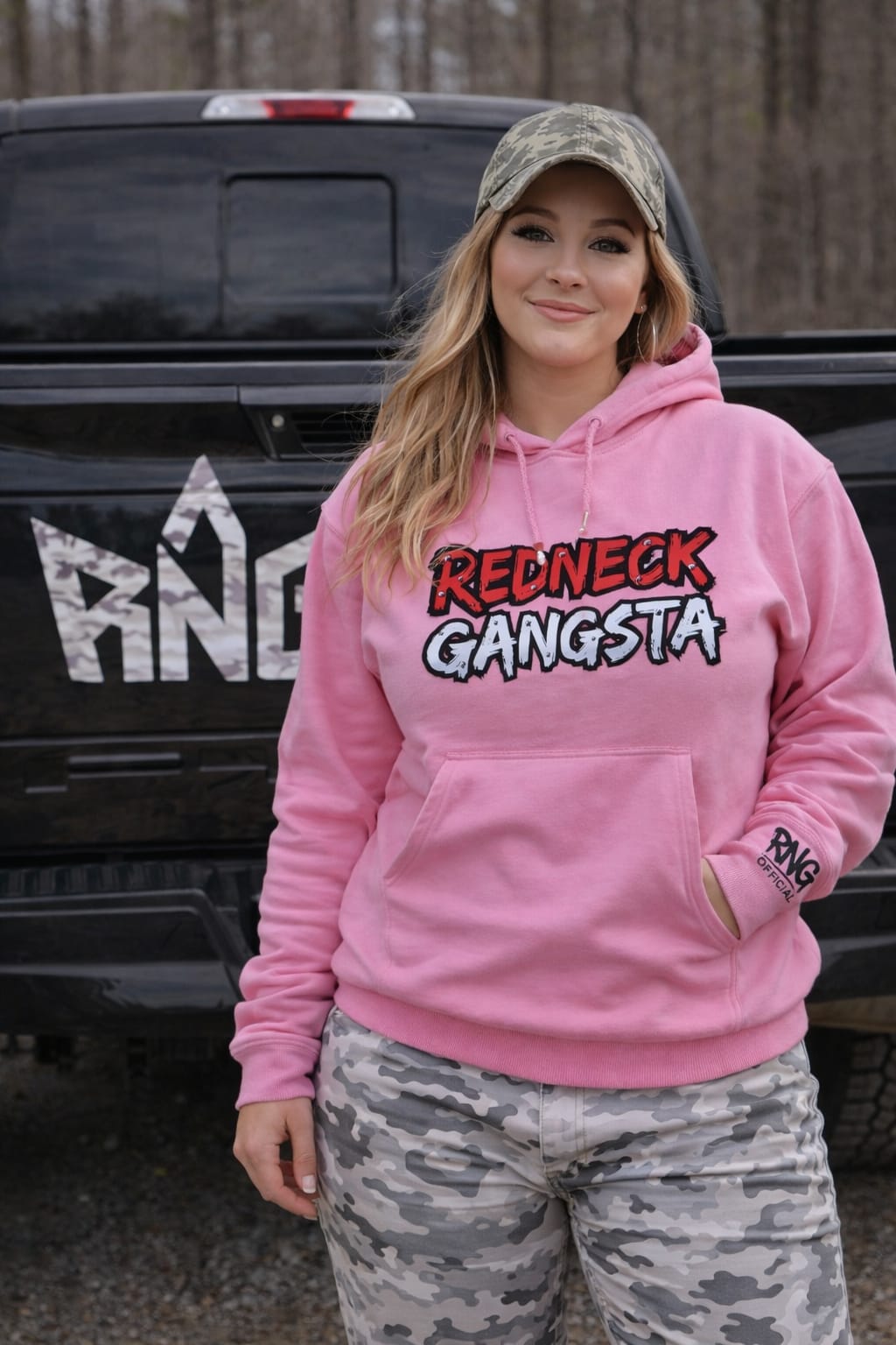 RNG Limited White Logo Hoodie – Pink
