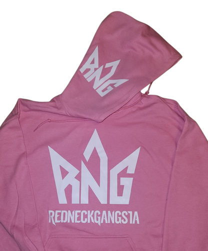 RNG Limited White Logo Hoodie – Pink