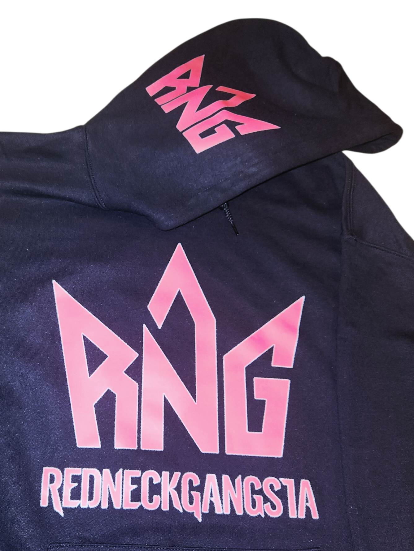 RNG Pink Logo Hoodie – Black