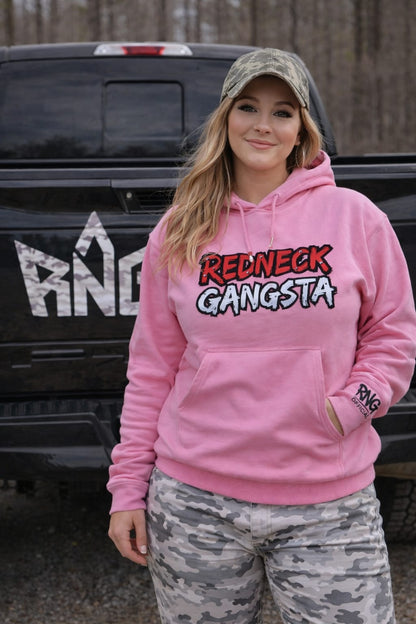 RNG Limited White Logo Hoodie – Pink