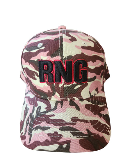 RNG Pink Camo Hat front view